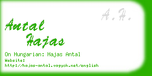 antal hajas business card